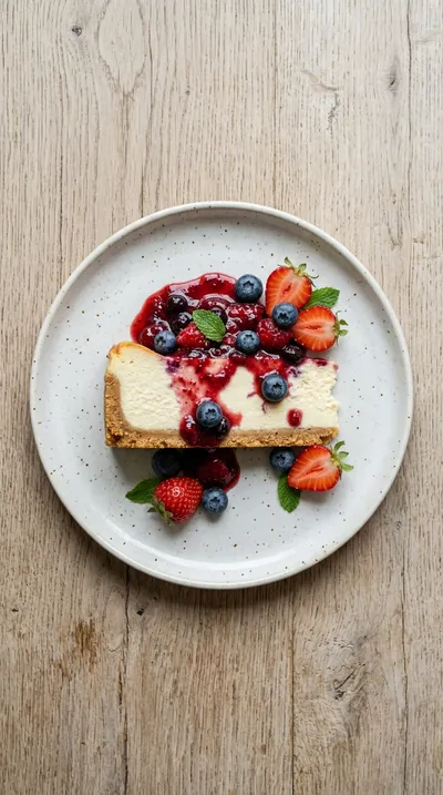 Classic Baked Cheesecake With Berries - cooking process