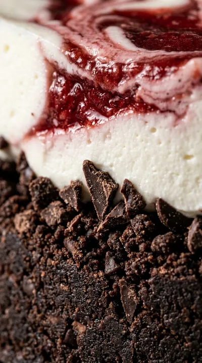 No-Bake Chocolate Strawberry Cheesecake - ingredients preparation
