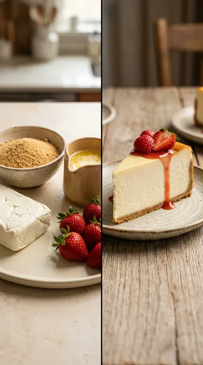 Classic New York Cheesecake – Creamy Baked Perfection - ready to serve