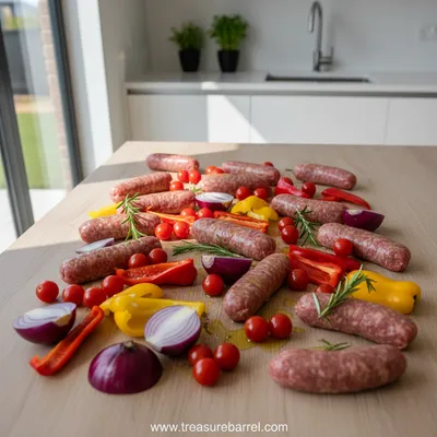 Delicious Beef Sausage Tray Bake - cooking process
