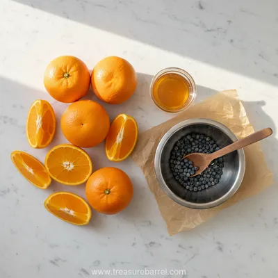 Dried Orange Slices With Honey & Juniper - cooking process