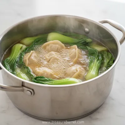 Easy Dumpling Soup - ingredients preparation