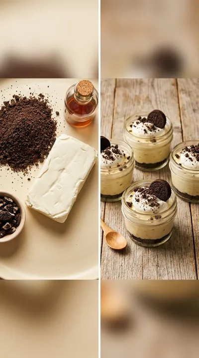 Oreo No-Bake Cheesecake Cups - ready to serve
