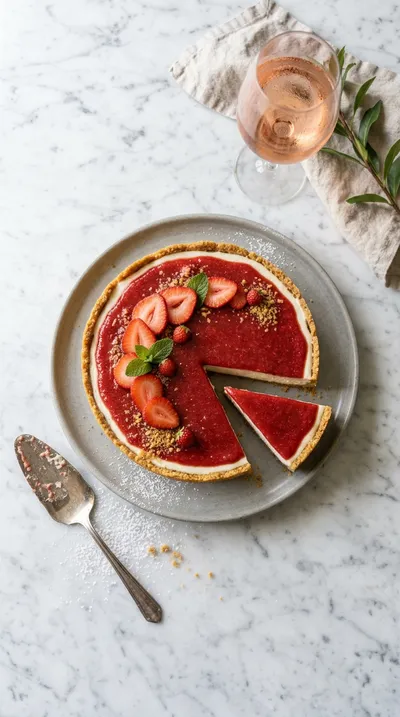 No Bake Strawberry Cheesecake Delight - cooking process
