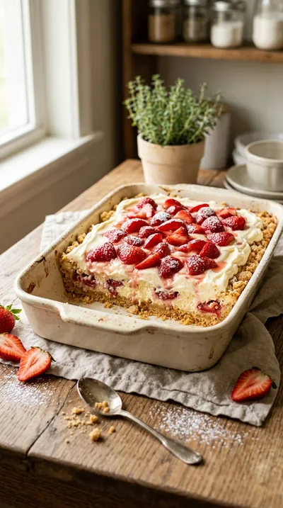 Strawberry Cheesecake Dump Cake Recipe