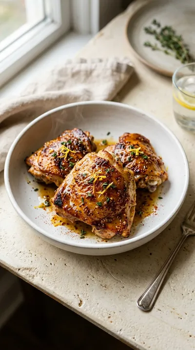 Baked Honey Mustard Chicken Thighs