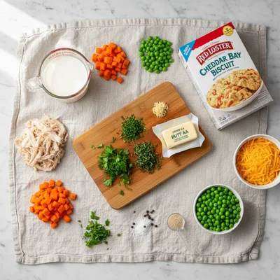 Easy Chicken Cobbler Dinner Casserole - cooking process