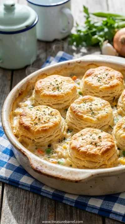 Easy Chicken Pot Pie with Biscuits Recipe