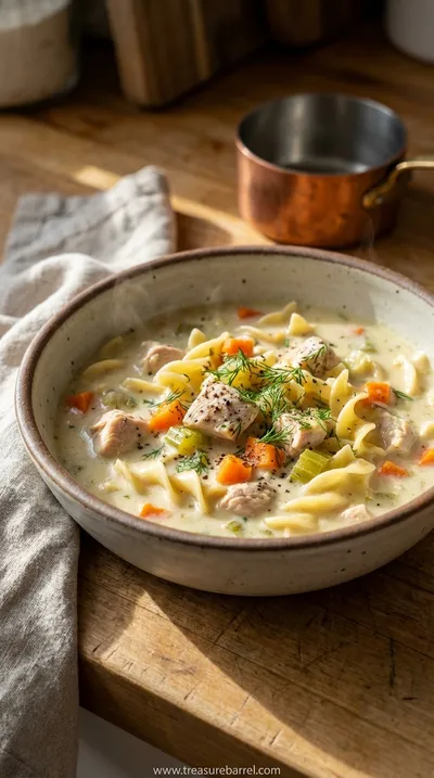 Easy Creamy Chicken Noodle Soup Recipe