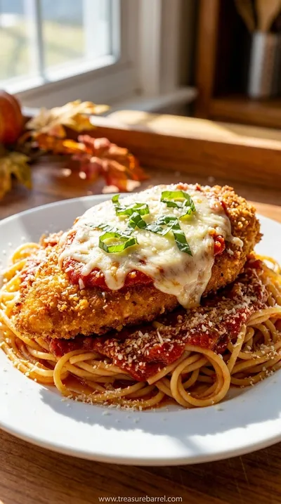 Easy Crispy Chicken Parmesan Recipe - ready to serve
