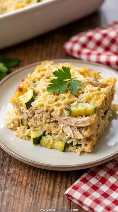 Creamy Chicken and Rice Casserole for Easy Dinners - ready to serve