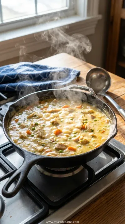Easy Chicken Pot Pie with Biscuits Recipe - cooking process