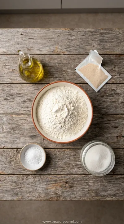 Easy Homemade Pizza Dough From Scratch - ingredients preparation