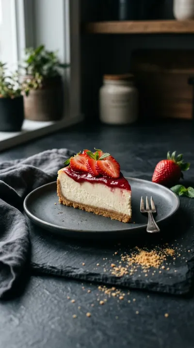Strawberry Cheesecake – Creamy Dessert with Fresh Berries