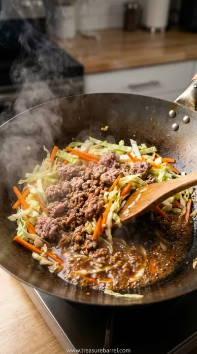 Easy Egg Roll in a Bowl - Low-Carb Recipe - cooking process