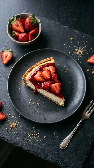 Strawberry Cheesecake – Creamy Dessert with Fresh Berries - cooking process