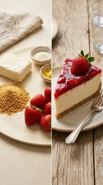 Strawberry Cheesecake – Almost Too Pretty to Eat - ready to serve