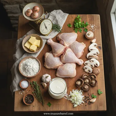 French Chicken Casserole À La Normande - cooking process