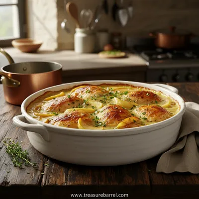 French Chicken Casserole À La Normande