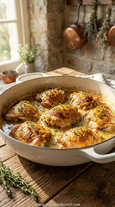 French Mustard Chicken: Poulet à la Moutarde Recipe