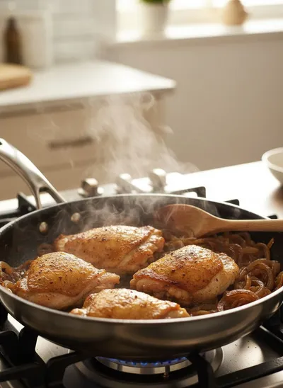 French Onion Chicken Recipe - ingredients preparation