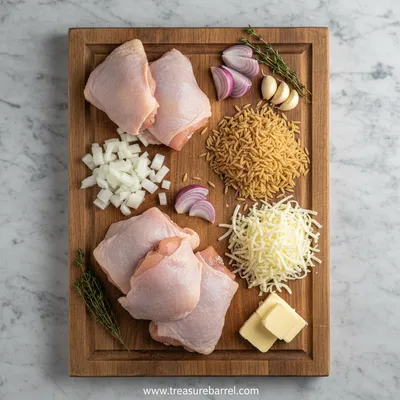 French Onion Chicken Orzo Casserole - cooking process