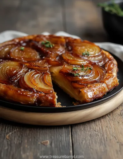 French Onion Tarte Tatin Recipe - ready to serve