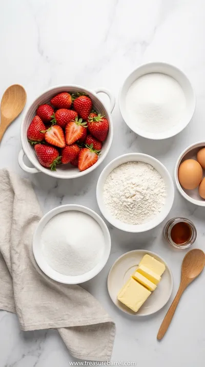 French Strawberry Cake: Delightful Home Baking Recipe - ingredients preparation