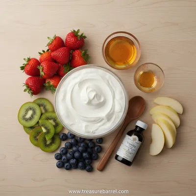 Easy Healthy Fruit Dip - cooking process