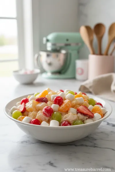 Fruit Salad with Sour Cream and Marshmallows