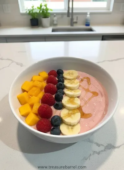 5-Minute Fruit Smoothie Bowl with Greek Yogurt