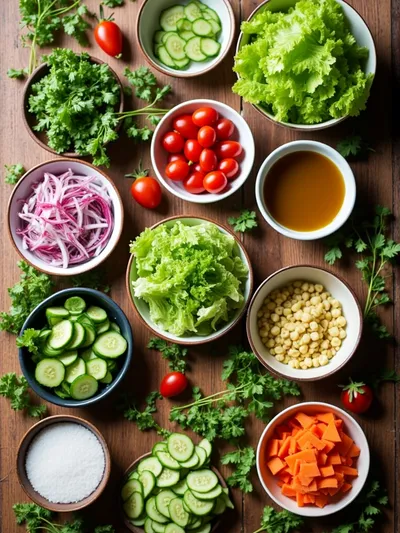 Garden Salad: Fresh Summer Recipe - ingredients preparation