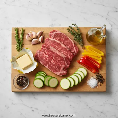 Garlic Butter Steak and Zucchini Delight - cooking process