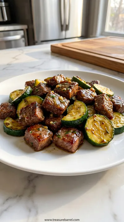 Garlic Butter Steak and Zucchini Delight