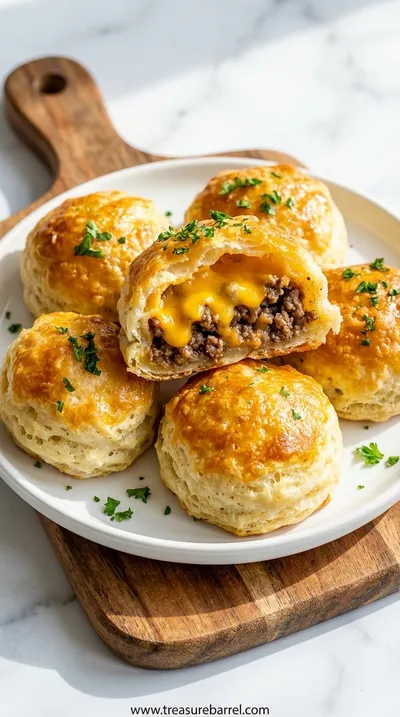 Garlic Parmesan Cheeseburger Bombs Recipe - ready to serve
