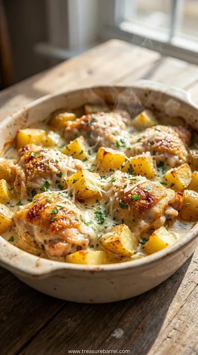 Garlic Parmesan Crockpot Chicken and Potatoes Recipe