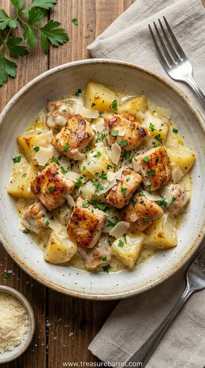 Garlic Parmesan Crockpot Chicken and Potatoes Recipe - ready to serve