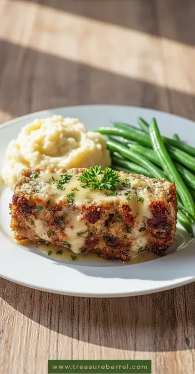 Garlic Parmesan Meatloaf Recipe - ready to serve