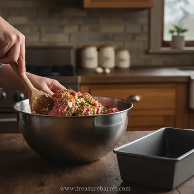Garlic Parmesan Meatloaf Recipe - cooking process