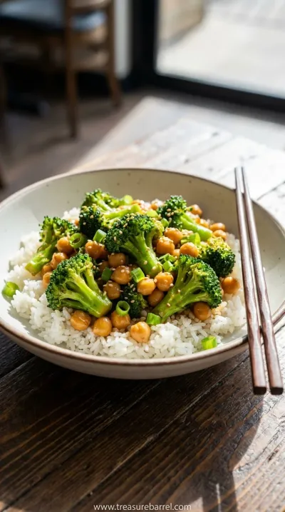 Garlic Broccoli Stir Fry With Chickpeas: Vegan Recipe - ready to serve