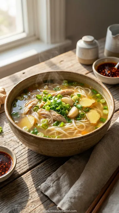Ginger Garlic Chicken Noodle Soup Recipe