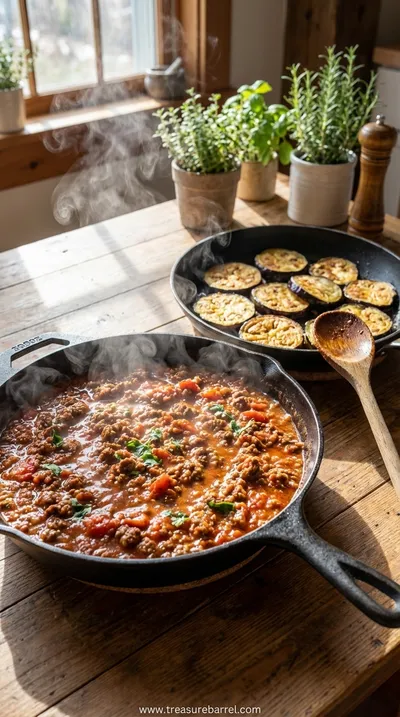 Classic Greek Eggplant Moussaka - Eat Healthier - cooking process