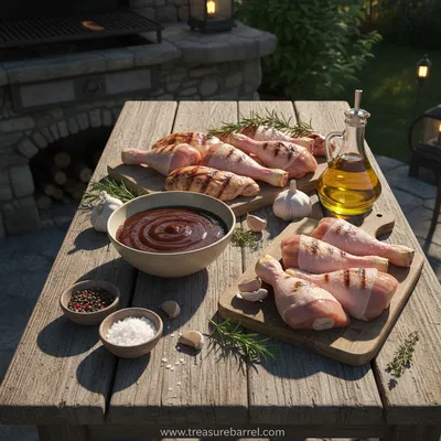 Grilled BBQ Chicken Recipe - cooking process