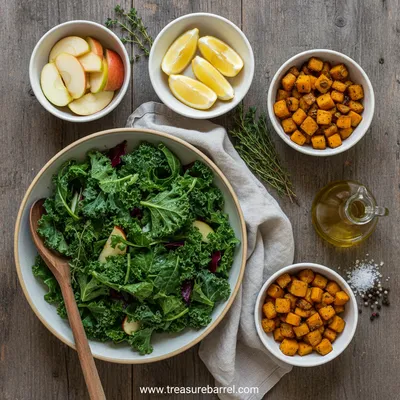 Harvest Salad with Lemon Thyme Dressing - cooking process