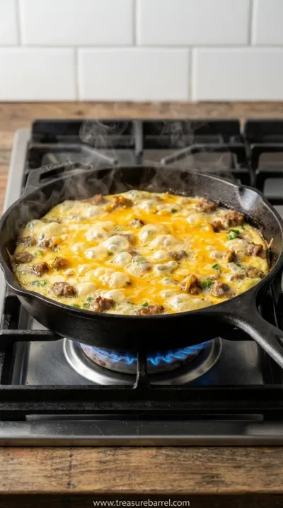 Hash Brown Egg Casserole: Easy Breakfast Recipe - cooking process