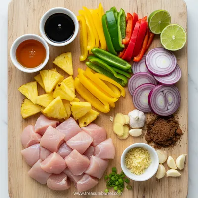 Hawaiian Chicken Sheet Pan – Easy One-Pan Dinner - cooking process