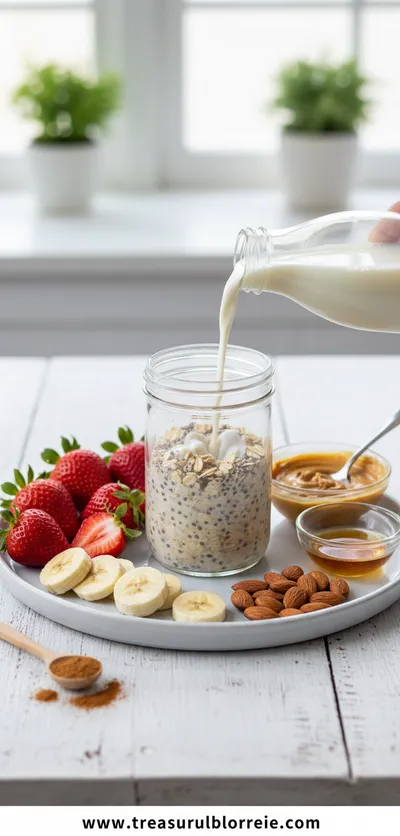 High-Protein Overnight Oats - cooking process