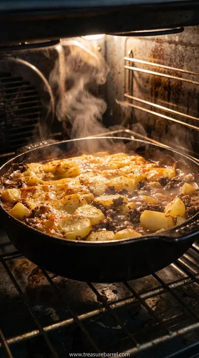 Hobo Casserole: Rustic Ground Beef and Potato Bake - cooking process