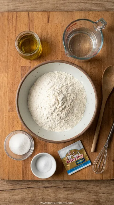 Homemade Pizza Dough Recipe: Perfect Crust Every Time - ingredients preparation