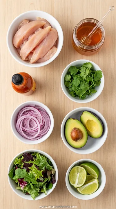 Honey Hot Chicken Salad Recipe - ingredients preparation